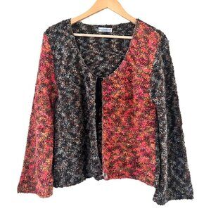 Essex Made In Italy Women’s Knit Cardigan Wool Rabbit Blend Size XL- Runs Small